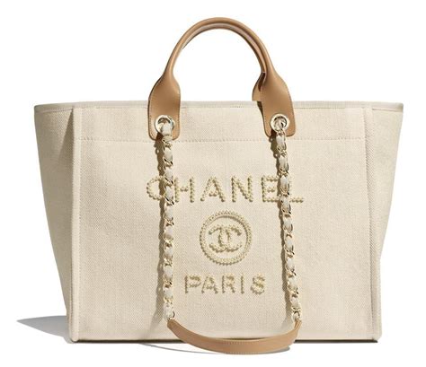 chanel deauville canvas tote bag replica|chanel canvas tote 2021.